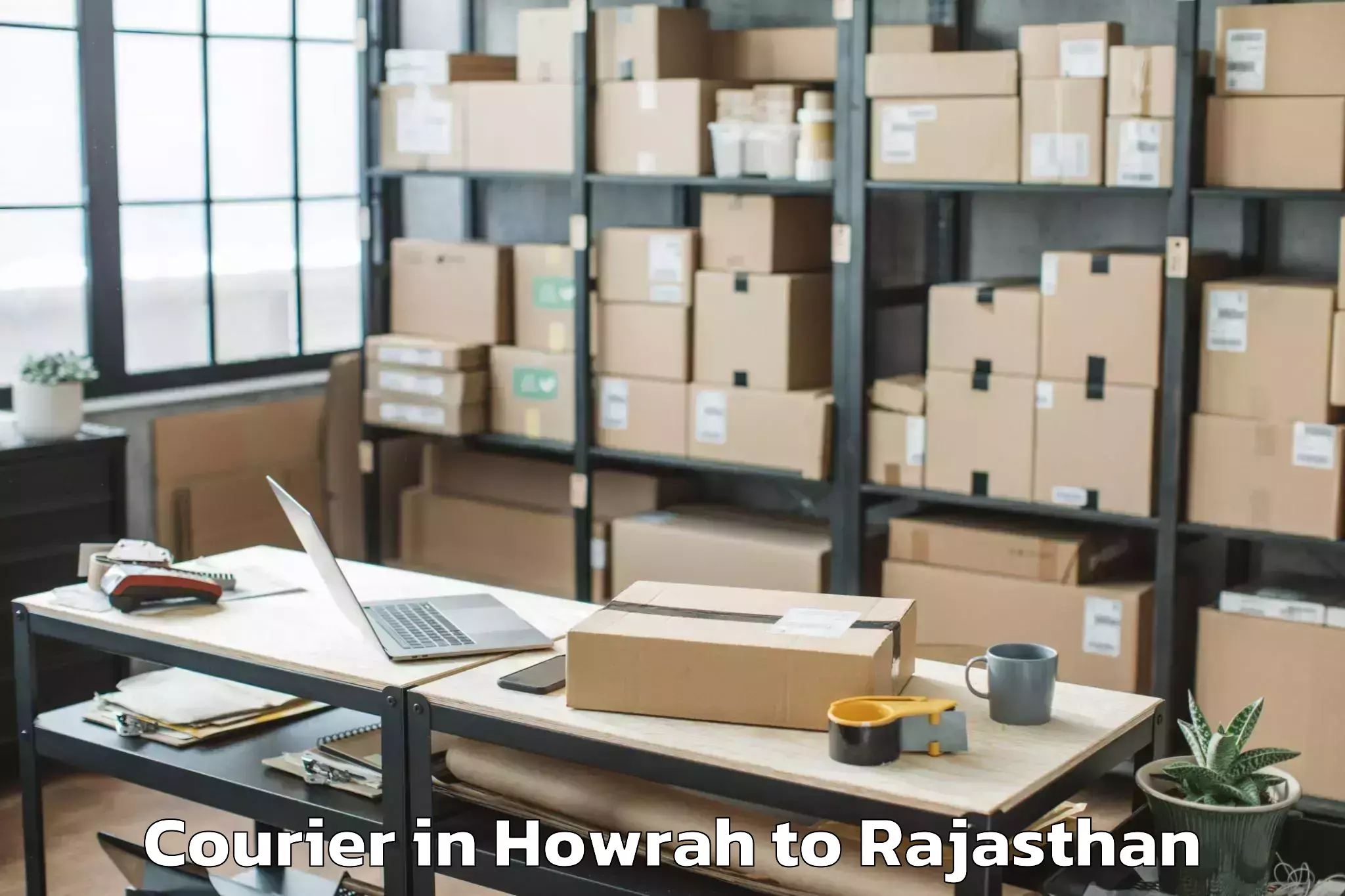 Book Howrah to Bhindar Courier Online